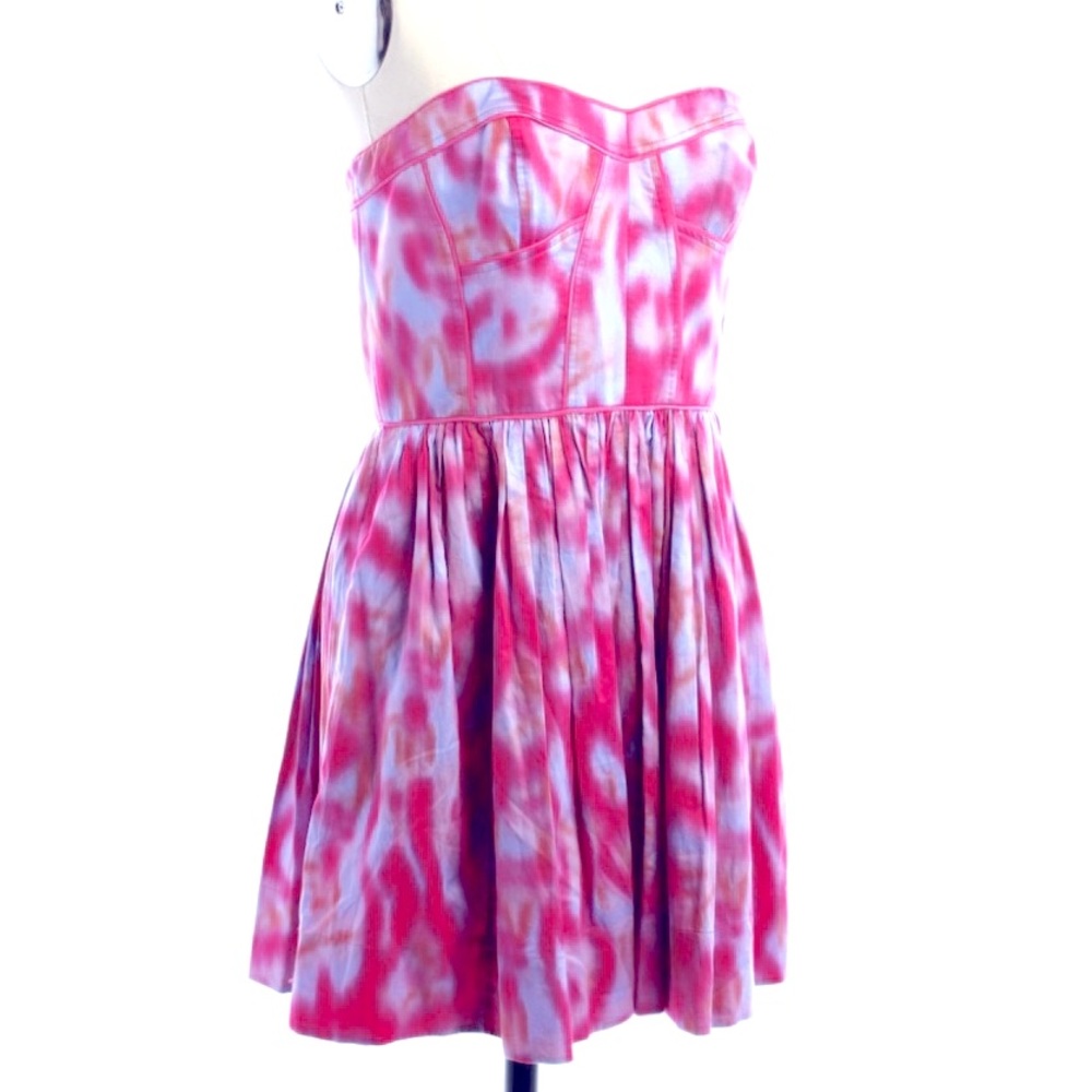 Rebecca Taylor tie dye bustier fit & flare mini dress-8
